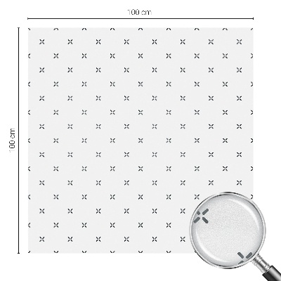 Dekorativní mléčná fólie na sklo Geometrické kříže