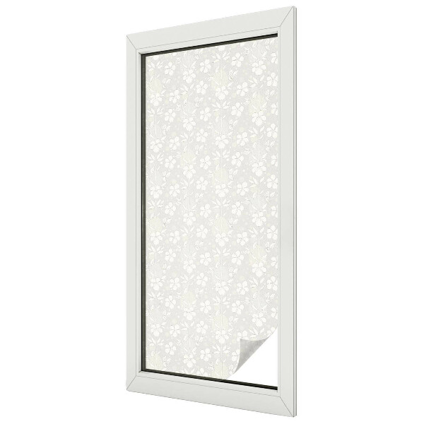 Samolepicí fólie na okna vitráž Jemné květiny