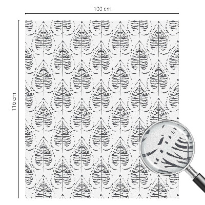 Dekorativní mléčná fólie na sklo Listnatá elegance