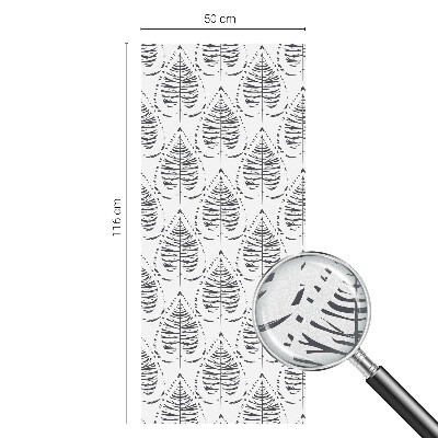 Dekorativní mléčná fólie na sklo Listnatá elegance