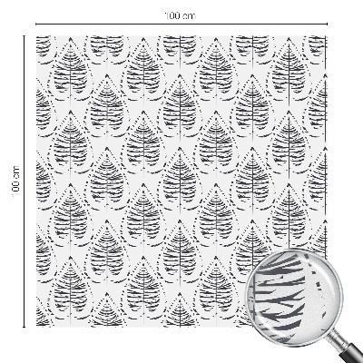 Dekorativní mléčná fólie na sklo Listnatá elegance