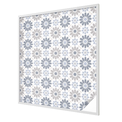 Dekorativní mléčná fólie na sklo Květinová mozaika