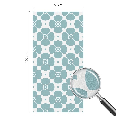 Samolepicí fólie na okna vitráž Květinová symetrie