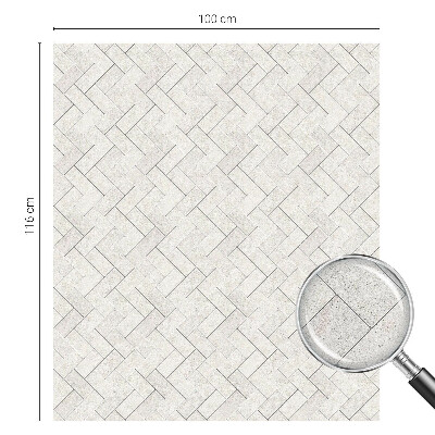 Dekorativní mléčná fólie na sklo Motiv rybí kosti