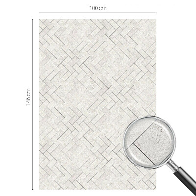 Dekorativní mléčná fólie na sklo Motiv rybí kosti