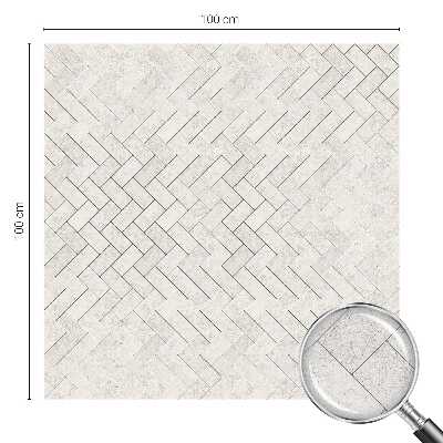 Dekorativní mléčná fólie na sklo Motiv rybí kosti