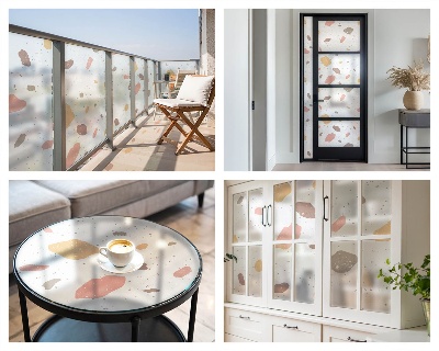 Zatmavovací fólie na okna Abstraktní terazzo