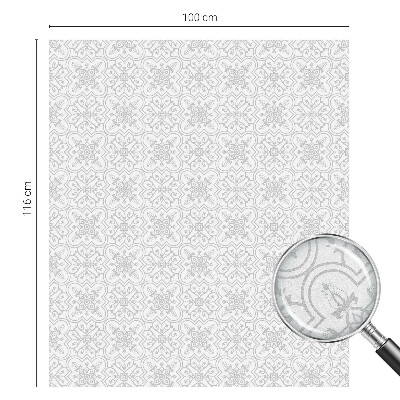 Dekorativní mléčná fólie na sklo Květinová symetrie