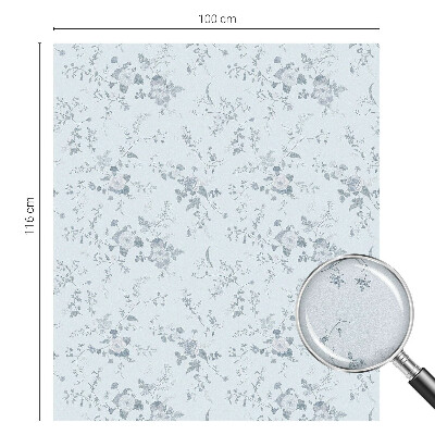 Dekorativní mléčná fólie na sklo Jemné květiny