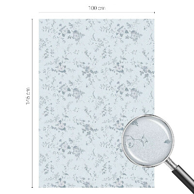 Dekorativní mléčná fólie na sklo Jemné květiny