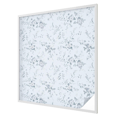 Dekorativní mléčná fólie na sklo Jemné květiny