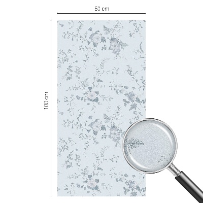 Dekorativní mléčná fólie na sklo Jemné květiny