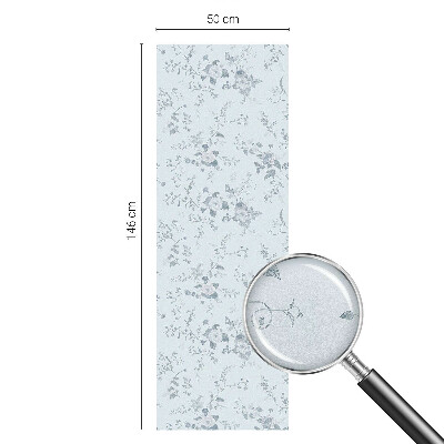 Dekorativní mléčná fólie na sklo Jemné květiny