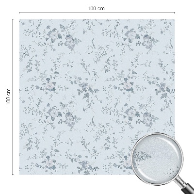 Dekorativní mléčná fólie na sklo Jemné květiny