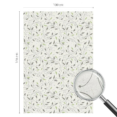 Dekorativní mléčná fólie na sklo Listy výhonků