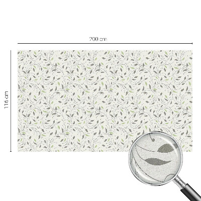 Dekorativní mléčná fólie na sklo Listy výhonků