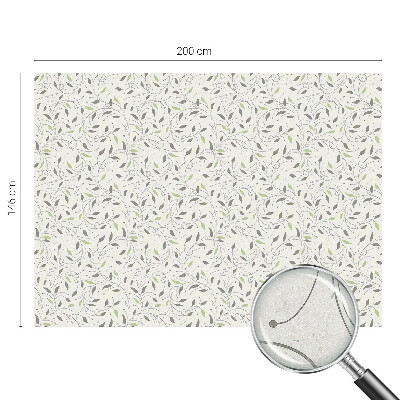 Dekorativní mléčná fólie na sklo Listy výhonků