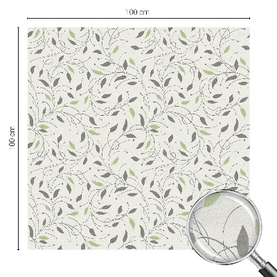 Dekorativní mléčná fólie na sklo Listy výhonků