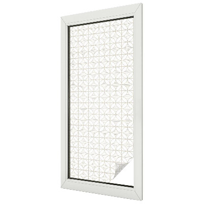 Dekorativní mléčná fólie na sklo Geometrické vzory