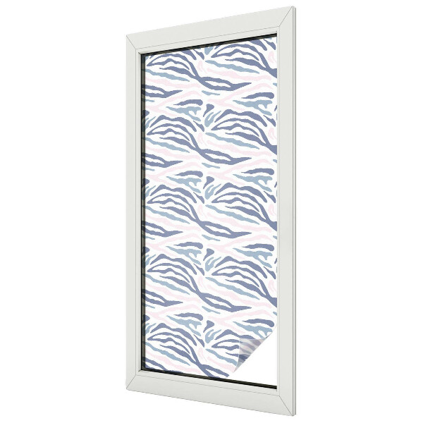 Dekorativní mléčná fólie na sklo Zebrí vzor