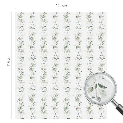 Dekorativní mléčná fólie na sklo Rostlinné kouzlo