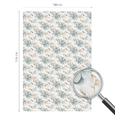 Samolepicí fólie na okna vitráž Květinová elegance