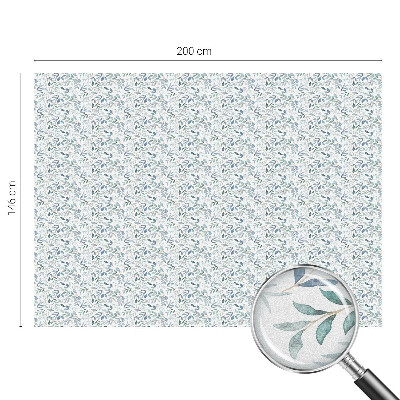 Dekorativní mléčná fólie na sklo Idylické listí