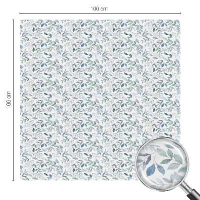 Dekorativní mléčná fólie na sklo Idylické listí