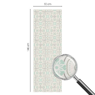 Samolepicí fólie na okna vitráž Květinové dlaždice