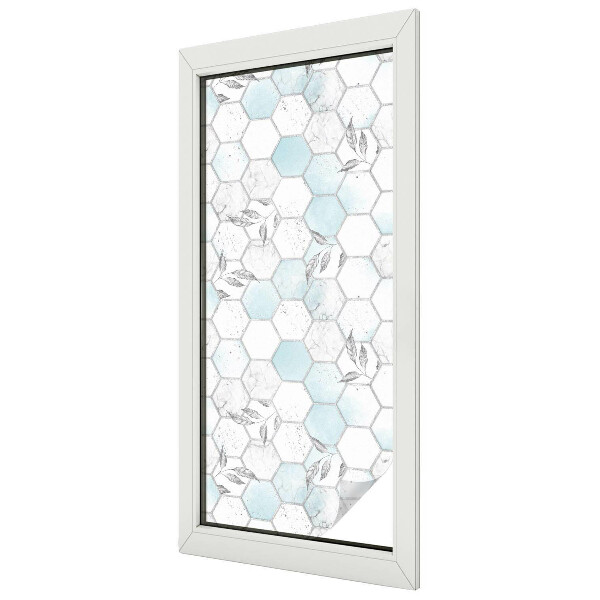 Samolepicí fólie na okna vitráž Listové dlaždice