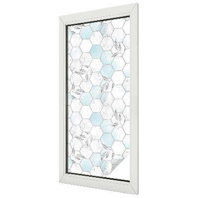 Samolepicí fólie na okna vitráž Listové dlaždice