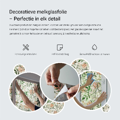 Samolepicí fólie na okna vitráž Listové dlaždice