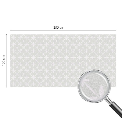 Dekorativní mléčná fólie na sklo Květinová symetrie