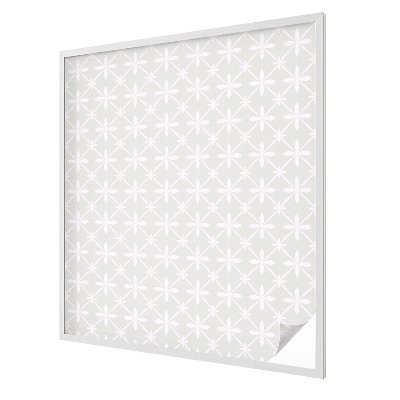 Dekorativní mléčná fólie na sklo Květinová symetrie