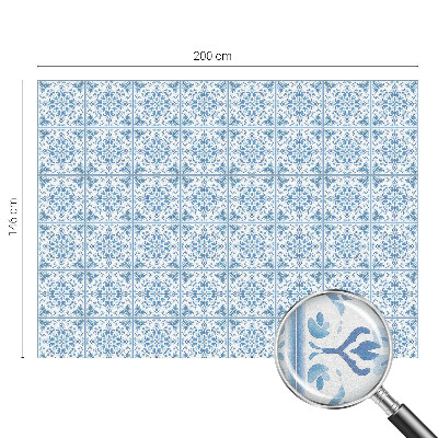 Samolepicí fólie na okna vitráž Květinové ornamenty