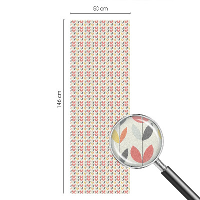 Dekorativní mléčná fólie na sklo Retro listy