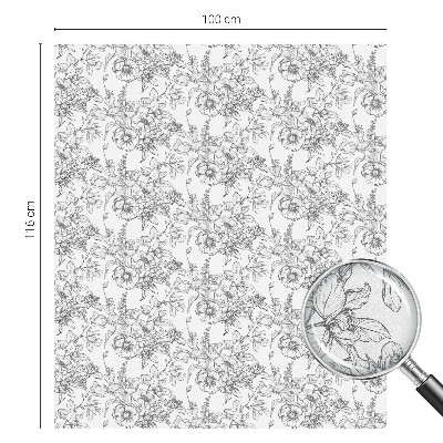 Samolepicí fólie na okna vitráž Květinová elegance