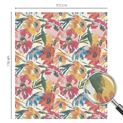 Samolepicí fólie na okna vitráž Květinová exploze