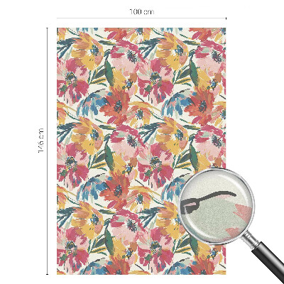 Samolepicí fólie na okna vitráž Květinová exploze