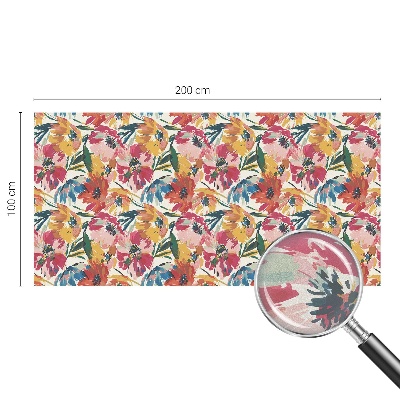 Samolepicí fólie na okna vitráž Květinová exploze