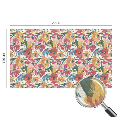 Samolepicí fólie na okna vitráž Květinová exploze