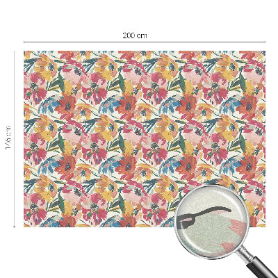 Samolepicí fólie na okna vitráž Květinová exploze