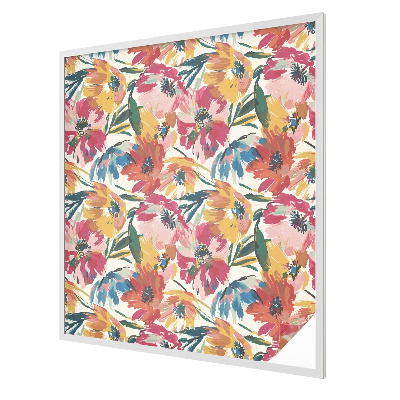 Samolepicí fólie na okna vitráž Květinová exploze