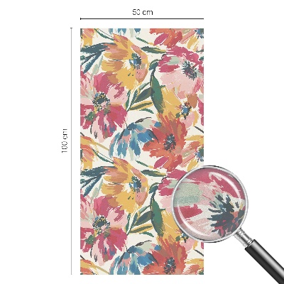 Samolepicí fólie na okna vitráž Květinová exploze