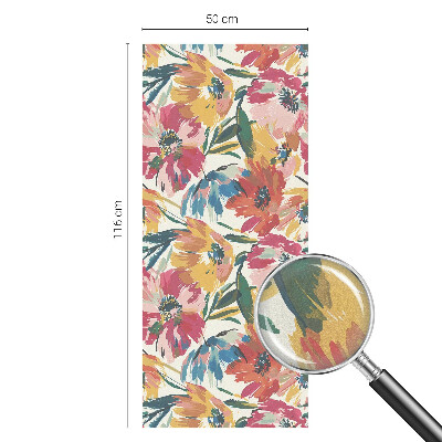 Samolepicí fólie na okna vitráž Květinová exploze