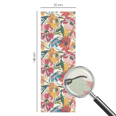 Samolepicí fólie na okna vitráž Květinová exploze