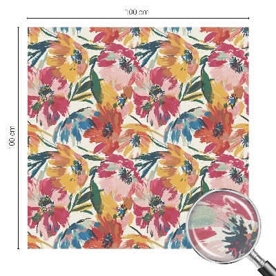 Samolepicí fólie na okna vitráž Květinová exploze