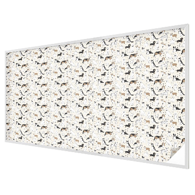 Dekorativní mléčná fólie na sklo Psí vzory