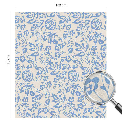 Dekorativní mléčná fólie na sklo Květiny listy