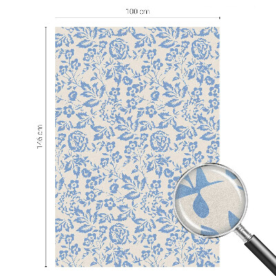 Dekorativní mléčná fólie na sklo Květiny listy